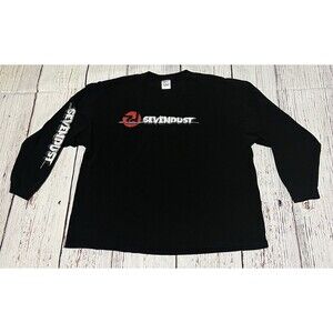Vintage Sevendust Shirt Long Sleeve Y2K 2001 Delta Tag Rock Band Black Size 2XL